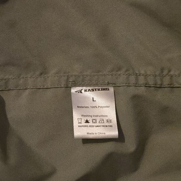 Kastking L Green Button Down Performance Shirt Mesh Fishing Outdoors - Picture 6 of 8